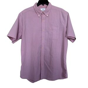 Southern Tide Men’s Sz L Short Sleeve Seersucker Shirt Pink Blue